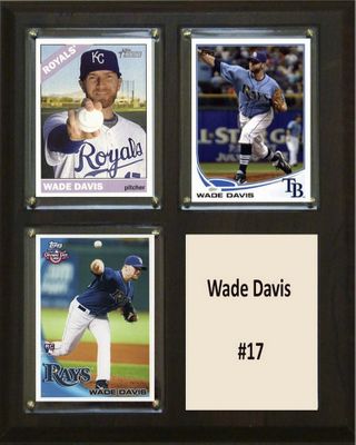 8"X10" Wade Davis Kansas City Royals Three Card Plaque