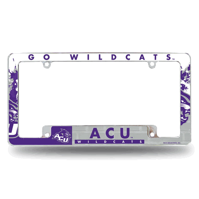 Abilene Christian Wildcats Chrome Automotive License Plate Frame