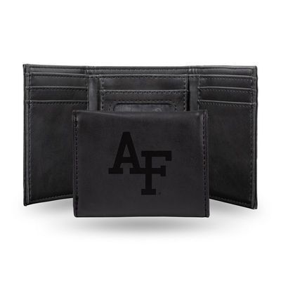 Air Force Academy Falcons Black Laser Engraved Tri-Fold Wallet