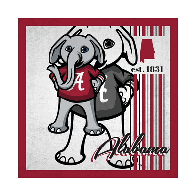 Alabama Crimson Tide 10x10 Wood Album Design Sign