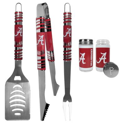Alabama Crimson Tide 3 Piece Tailgate BBQ Set with Salt and Pepper Shakers