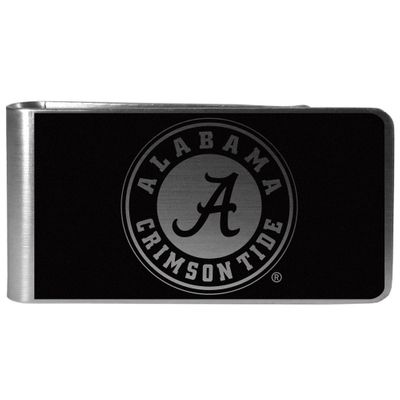 Alabama Crimson Tide Black and Steel Money Clip