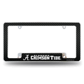 Alabama Crimson Tide Carbon Fiber Chrome Auto License Plate Frame