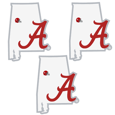 Alabama Crimson Tide Decals