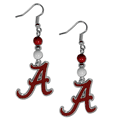 Alabama Crimson Tide Fan Bead Dangle Earrings Alabama Crimson Tide Fan Bead Dangle Earrings