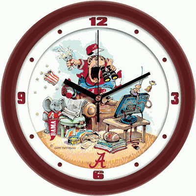 Alabama Crimson Tide Gary Patterson Artwork "The Fan" Team Wall Clock