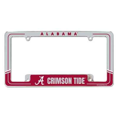 Alabama Crimson Tide Two-Tone Chrome Automotive License Plate Frame