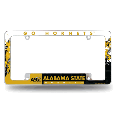 Alabama State Hornets Primary Chrome Automotive License Plate Frame