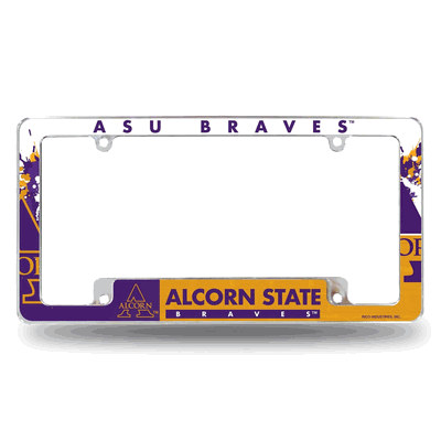 Alcorn State Braves Primary Chrome Automotive License Plate Frame