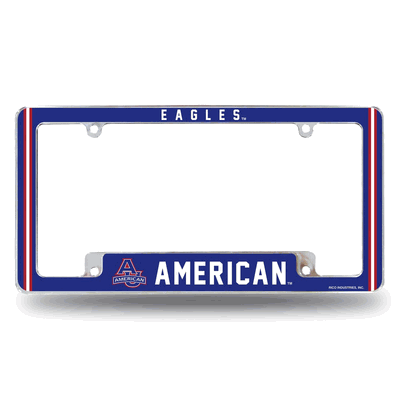 American�Eagles 12" x 6" Chrome Automotive License Plate Frame