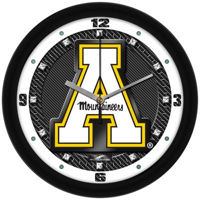 Appalachian State Mountaineers Carbon Fiber Textured Wall Clock