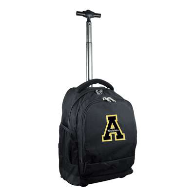 Appalachian State Mountaineers Wheeled Premium Backpack - Black
