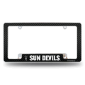 Arizona St Sun Devils ASU Carbon Fiber Chrome Auto License Plate Frame