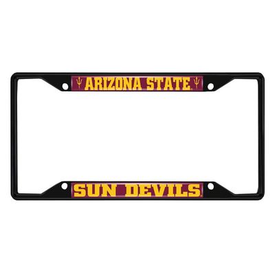 Arizona State Sun Devils Metal License Plate Frame Black Finish
