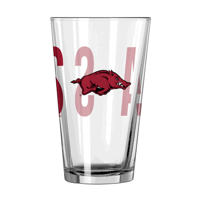 Arkansas 16oz Overtime Pint Glass