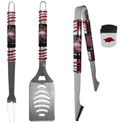Arkansas Razorbacks 3 pc BBQ Set and Chip Clip