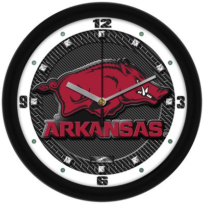 Arkansas Razorbacks Carbon Fiber Textured Wall Clock