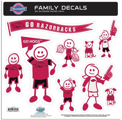 Arkansas Razorbacks Family Decal Set Large