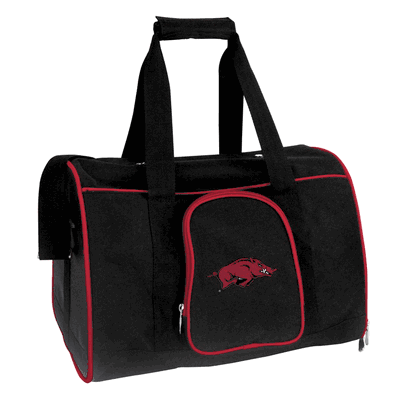 Arkansas Razorbacks Pet Carrier Premium 16" Bag