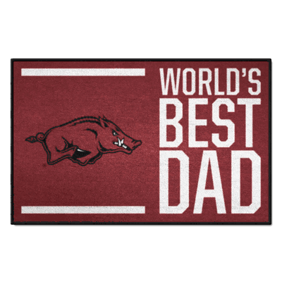 Arkansas Razorbacks World's Best Dad Starter Mat Accent Rug - 19in. x 30in.