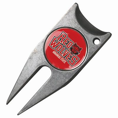 Arkansas State Red Wolves Stealth Golf Divot Tool - Antique Nickel
