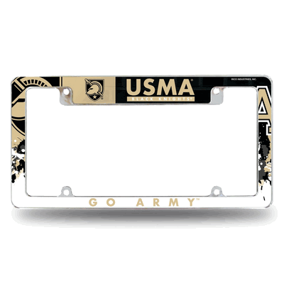 Army West Point Black Knights Primary Chrome Auto License Plate Frame