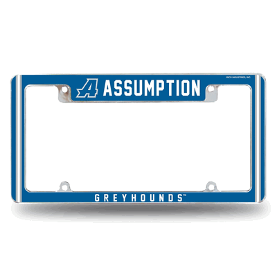 Assumption�Greyhounds12"x 6" Chrome Automotive License Plate Frame