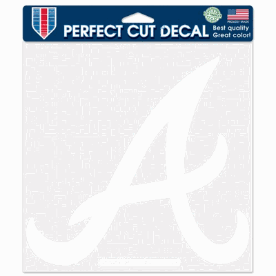Atlanta Braves Decal 8x8 Die Cut White A