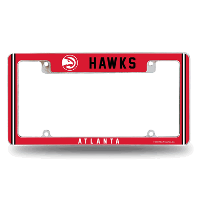 Atlanta Hawks Classic 12" x 6" Chrome Automotive License Plate Frame