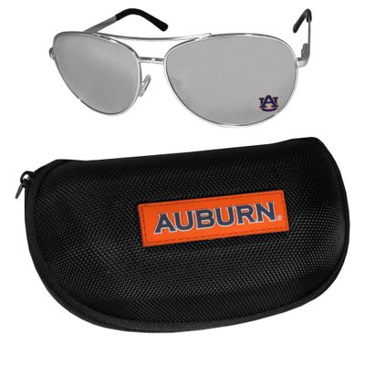 Auburn Tigers Aviator Sunglasses and Zippered Carrying Case