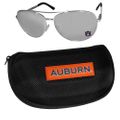 Auburn Tigers Aviator Sunglasses and Zippered Carrying Case
