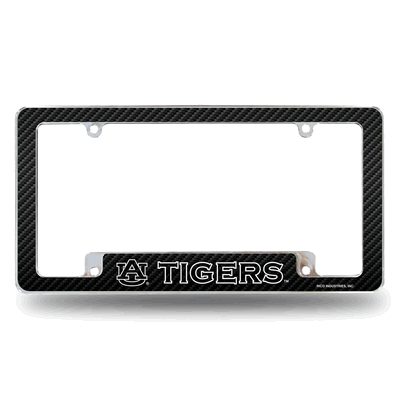 Auburn Tigers Black 12"x 6" Chrome Automotive License Plate Frame