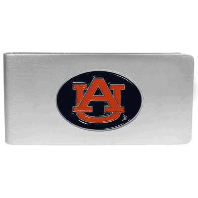 Auburn Tigers Brushed Metal Money Clip