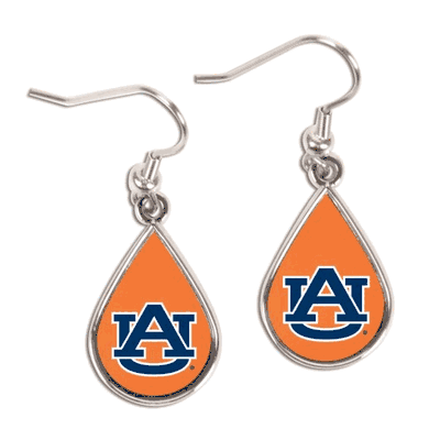 Auburn Tigers Earrings Tear Drop Style