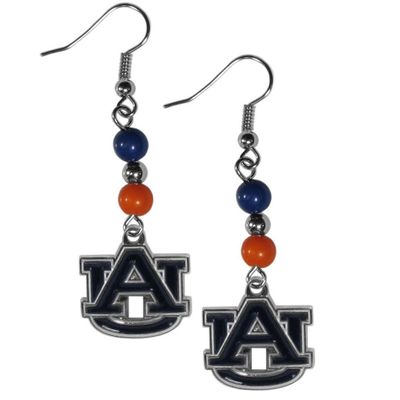 Auburn Tigers Fan Bead Dangle Earrings