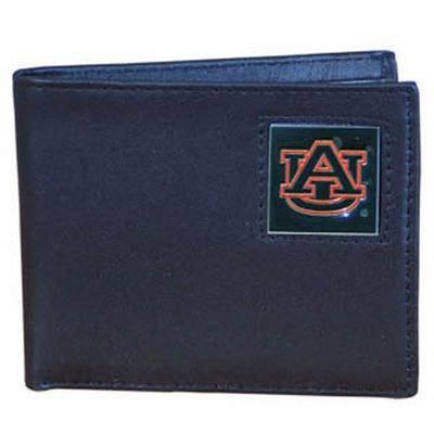 Auburn Tigers Leather Bi-fold Wallet Packaged in Gift Box
