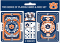 Auburn Tigers NCAA 2-pack Playing Cards & Dice Set Auburn Tigers NCAA 2-pack Playing Cards & Dice Set