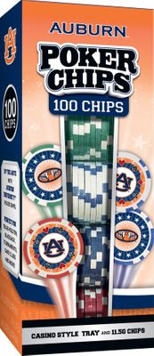 Auburn Tigers NCAA Poker Chips 100pc
