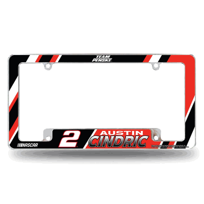 Austin Cindric 12" x 6" Chrome Automotive License Plate Frame