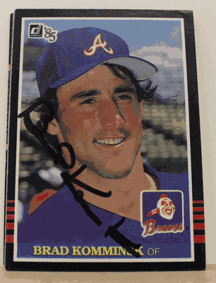 Autographed Brad Komminsk Card - Atlanta Braves