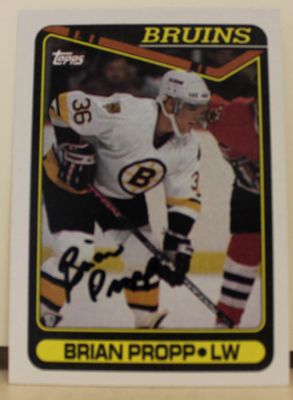 Autographed Brian Propp 90/91 Card - Boston Bruins