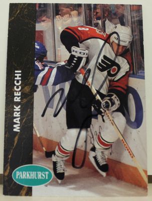 Autographed Mark Recchi 92/93 Card - Philadelphia Flyers