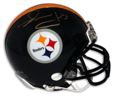 Autographed Merril Hoge Mini Helmet - Pittsburgh Steelers