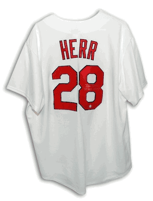 Autographed Tommy Herr Jersey - St. Louis Cardinals