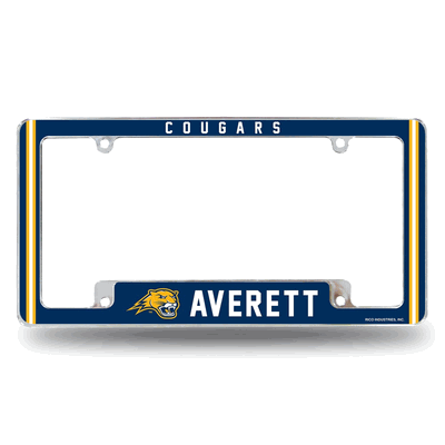 Averett�Cougars12"x 6" Chrome Automotive License Plate Frame