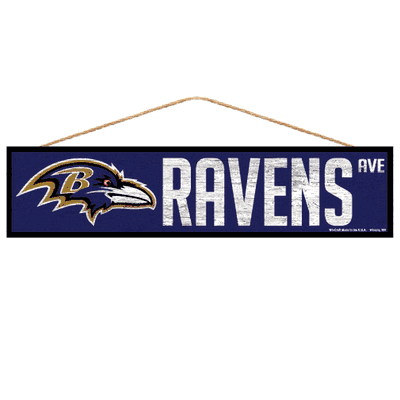 Baltimore Ravens "Avenue" Wood Sign