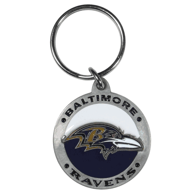 Baltimore Ravens Carved Metal Key Chain