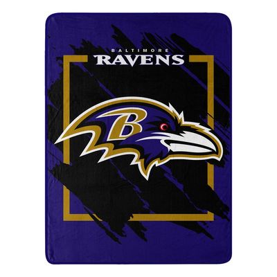 Baltimore Ravens Dimensional Design Micro Raschel Rolled Blanket 46x60