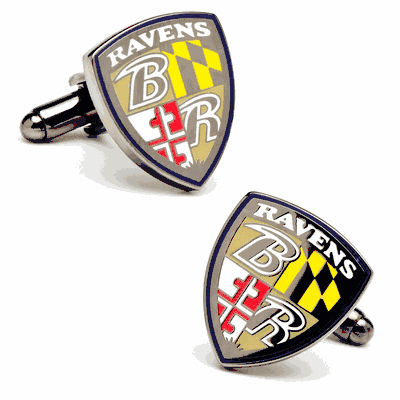 Baltimore Ravens Shield Cufflinks
