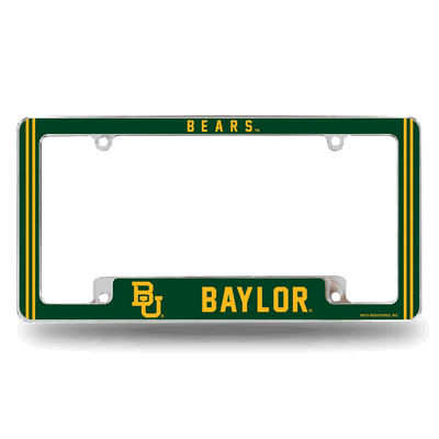 Baylor Bears Classic 12"x 6" Chrome Automotive License Plate Frame